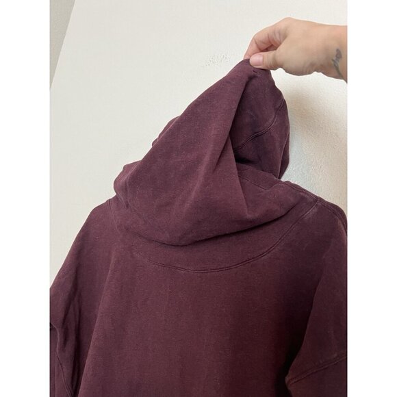 Lululemon Sweatshirt Size 6 Burgundy Stress Less Funnel Neck Hoodie Pullover - Picture 6 of 14